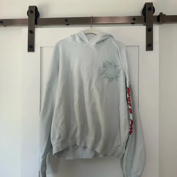 Boys Lie Light Gray Hoodie with Red Accents - Picture 2 of 5